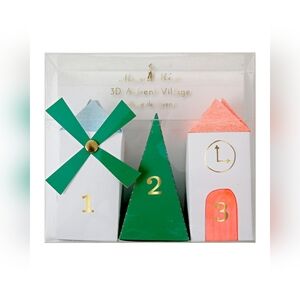 🎄 Meri Meri 3D Christmas Advent Calendar Village 24 Boxes NEW
